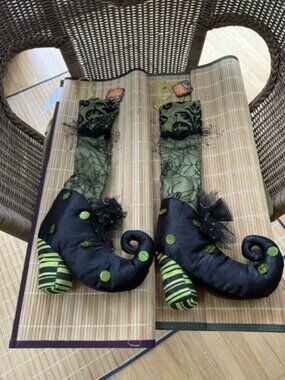 Pier 1 Imports Halloween Witch Chair Leg Covers Set of 2